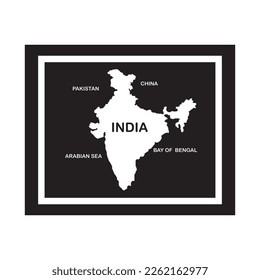 india country map icon vector illustration symbol design