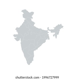 Mapa de vectores de regiones de India
