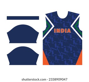 India cricket team sports kid design or India cricket jersey design