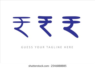 India Currency, INR, Rupee Icon Symbol. Vector Illustration