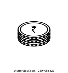 India Currency Symbol, Indian Rupee Icon, INR Sign. Vector Illustration