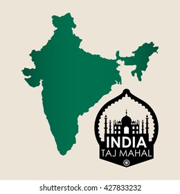 India design. Culture concept. white background