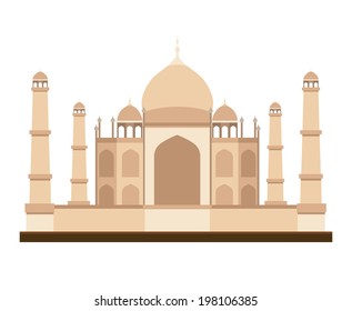 India design over white background, vector illustration
