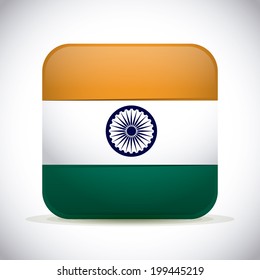 India design over white background, vector illustration