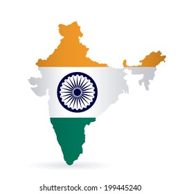 India design over white background, vector illustration