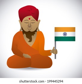 India design over white background, vector illustration