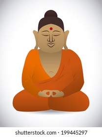 India design over white background, vector illustration