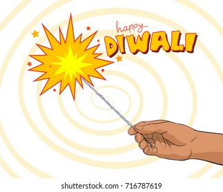 India. Diwali holiday. Vector illustration.