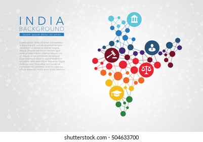 India dotted vector background