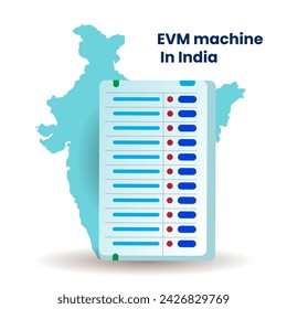 india election evm machine vector illustration