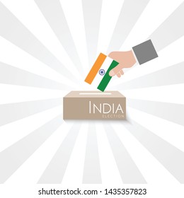 India Elections Vote Box Vector
