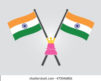 India Emblem Queen Kingdom