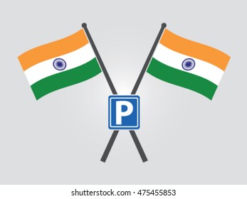 India Emblem Road Sign