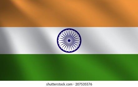 Tag India Flag Design Vector Illustration Stock Vector (Royalty Free ...