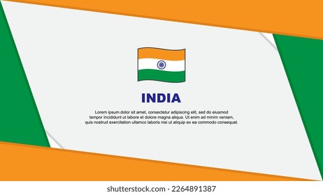 India Flag Abstract Background Design Template. India Independence Day Banner Cartoon Vector Illustration. India Independence Day