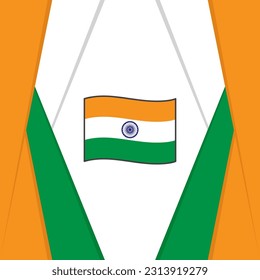 India Flag Abstract Background Design Template. India Independence Day Banner Social Media Post. India Background