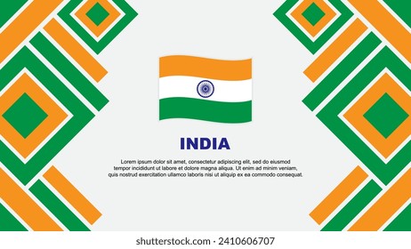 India Flag Abstract Background Design Template. India Independence Day Banner Wallpaper Vector Illustration. India
