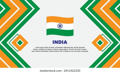 India Flag Abstract Background Design Template. India Independence Day Banner Wallpaper Vector Illustration. India Design