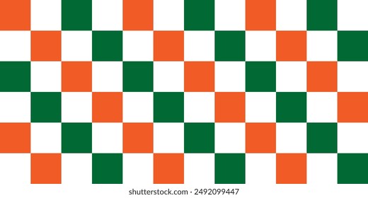 Ajedrez abstracto de la bandera de la India, tablero de ajedrez, fondo del Anuncio del tablero de ajedrez. Ilustración vectorial