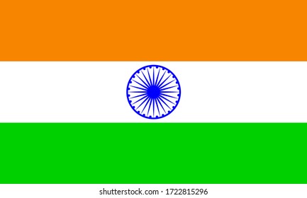 India flag background, vector art illustration.