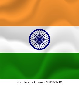 India flag background. Vector illustration.