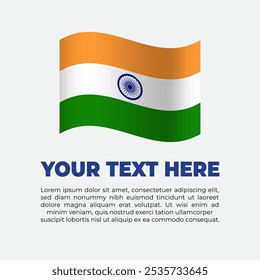 India Flag Banner Background Template