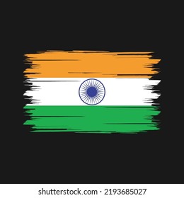 India Flag Brush. National Flag