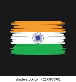 India Flag Brush. National Flag