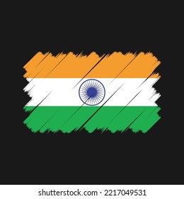 India Flag Brush. National Flag