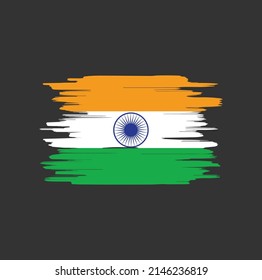 India Flag Brush Strokes. National Flag