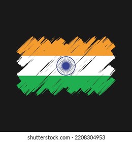 India Flag Brush Strokes Painted Collection