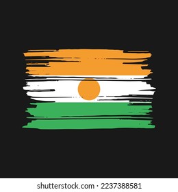 Ilustración de vectores de pincel de bandera de India