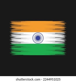 India Flag Brush Vector Illustration
