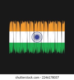 Ilustración de vectores de pincel de bandera de India