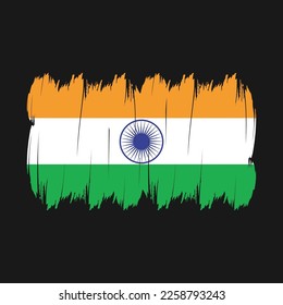 Ilustración de vectores de pincel de bandera de India