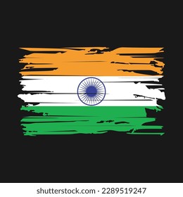 Ilustración de vectores de pincel de bandera de India