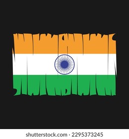 India Flag Brush Vector Illustration