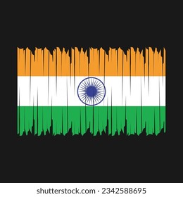 Ilustración de vectores de pincel de bandera de India