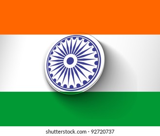 india flag design with Event Original, vector illustration
