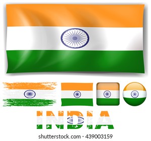 India flag in different designs