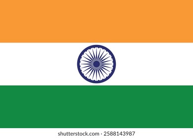 India Flag flat vector design and digital illustration with their original  Color So amazing design for you