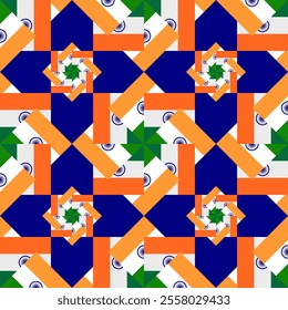 india flag flower pattern. vector illustration