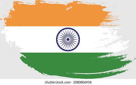 India flag in grunge style