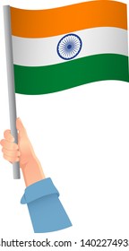 India flag in hand icon
