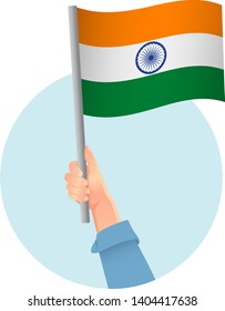 India flag in hand icon