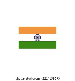 India flag icon flat style design. India flag vector illustration. isolated on white background.