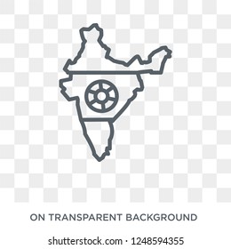 India flag icon. Trendy flat vector India flag icon on transparent background from Country Flags collection. High quality filled India flag symbol use for web and mobile