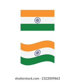 India Flag Icon Vector Design.