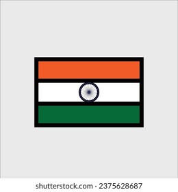 Indische Flagge - Vektorgrafik