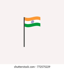 India flag icon. Vector illustration.